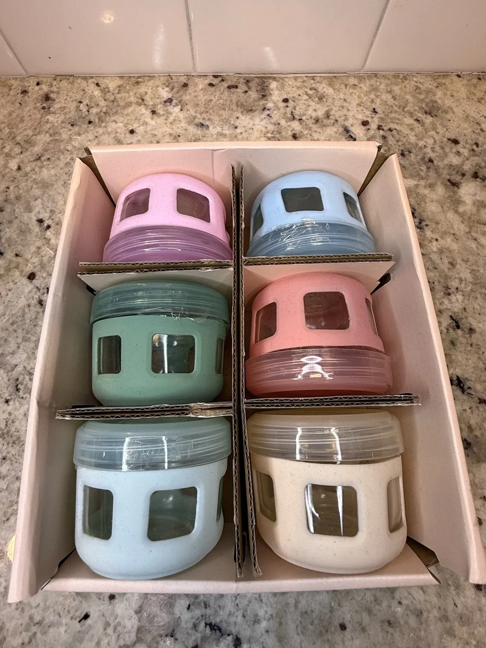 Ello 12pc (Set of 6) Glass Condiment Food Storage Containers Gradient